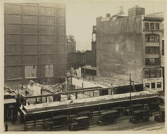 (CONSTRUCTION--FOUNDATION) Archive with approximately 144 photographs of construction sites in New York City, Philadelphia, and Newark.